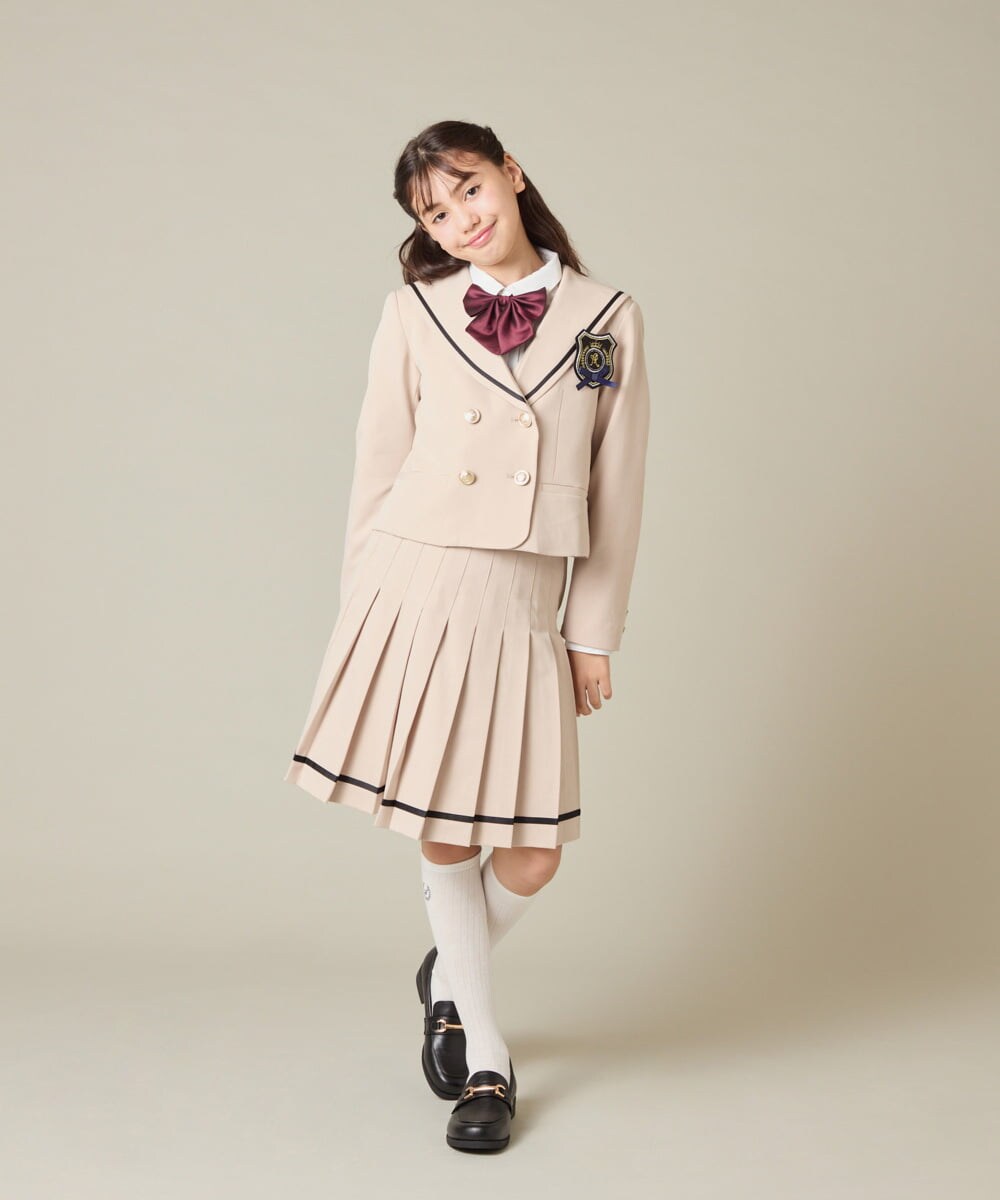 KQHBD02059 a.v.v KIDS(アー・ヴェ・ヴェ) [150-160]【2026 卒服】ラインプリーツスカート ベージュ