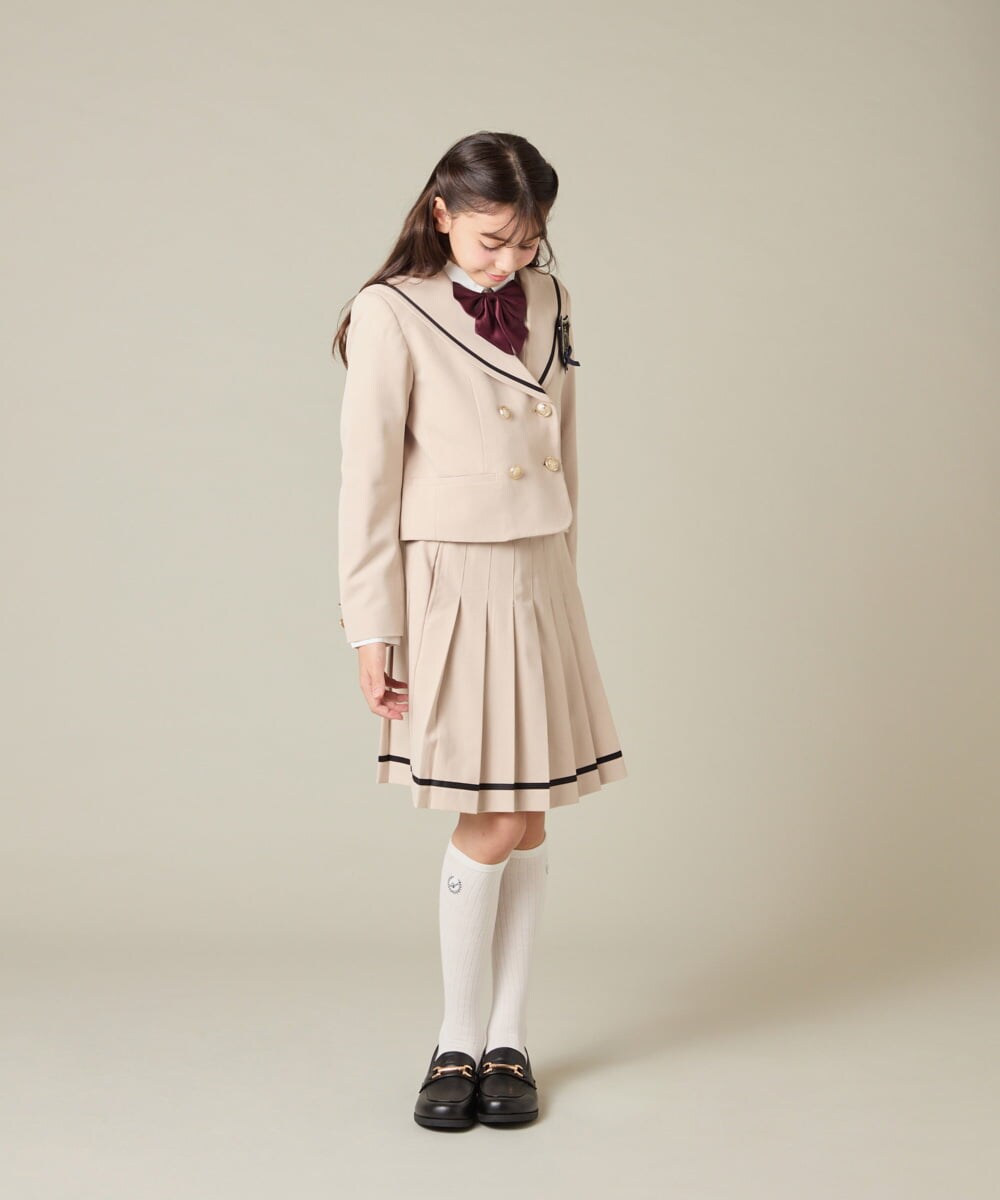 KQHBD02059 a.v.v KIDS(アー・ヴェ・ヴェ) [150-160]【2026 卒服】ラインプリーツスカート ベージュ