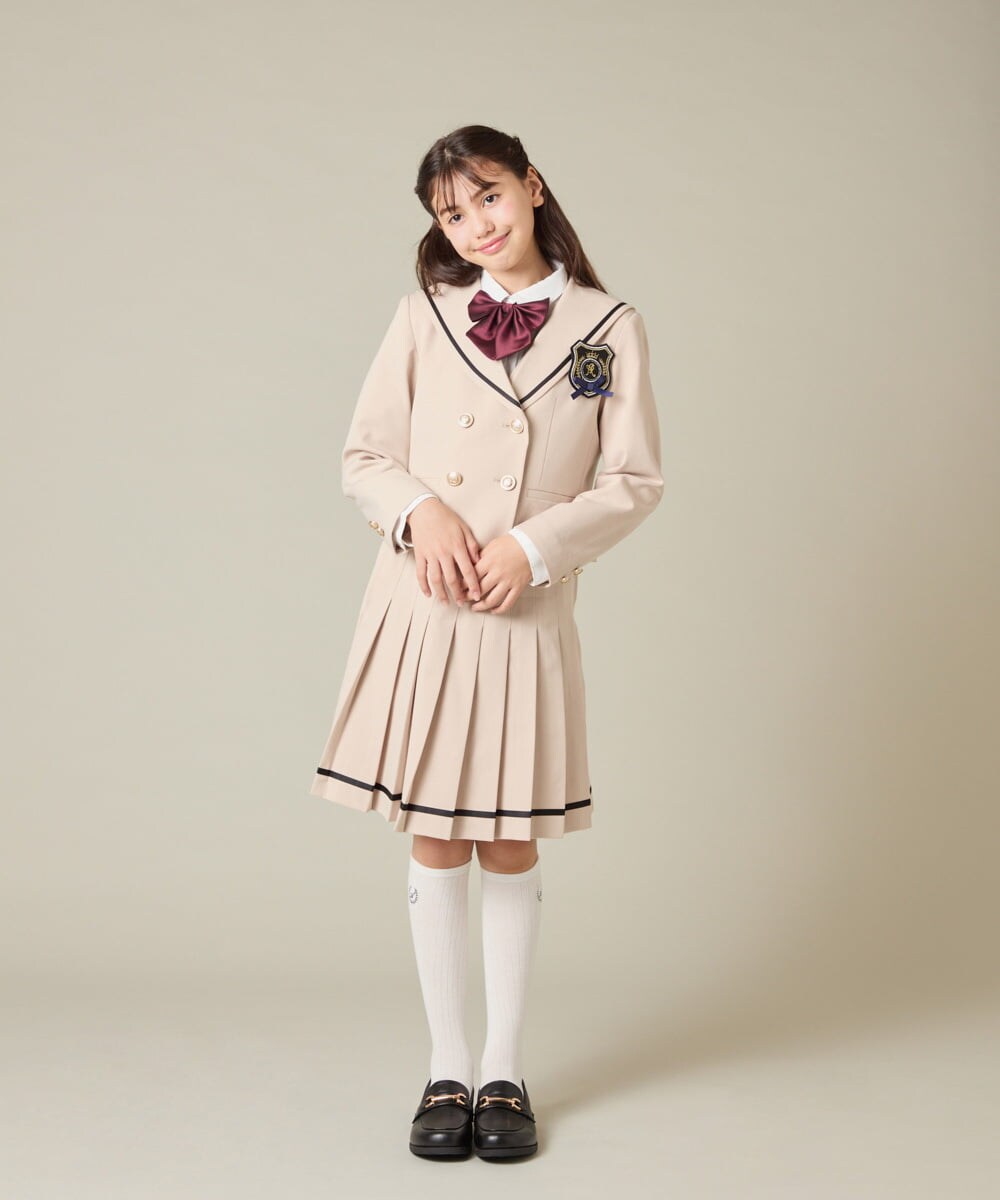 KQHBD02059 a.v.v KIDS(アー・ヴェ・ヴェ) [150-160]【2026 卒服】ラインプリーツスカート ベージュ