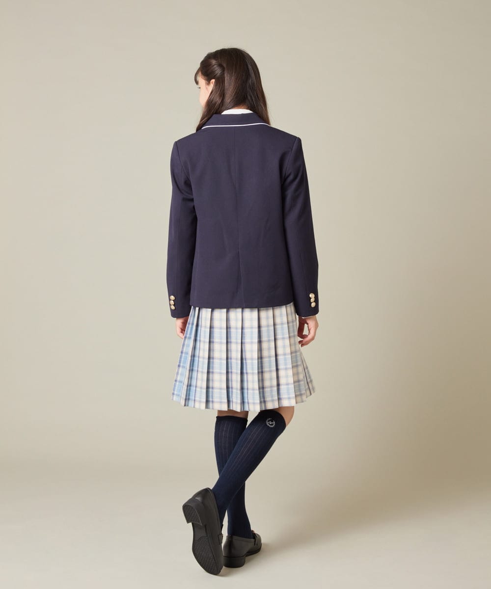 KQJBD01099 a.v.v KIDS(アー・ヴェ・ヴェ) [150-160]【2026 卒服】【エンブレム付き】パイピングテーラードジャケット ネイビー