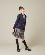 KQJBD01099 a.v.v KIDS(アー・ヴェ・ヴェ) [150-160]【2026 卒服】【エンブレム付き】パイピングテーラードジャケット ネイビー