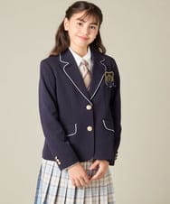 KQJBD01099 a.v.v KIDS(アー・ヴェ・ヴェ) [150-160]【2026 卒服】【エンブレム付き】パイピングテーラードジャケット ネイビー