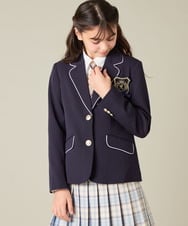 KQJBD01099 a.v.v KIDS(アー・ヴェ・ヴェ) [150-160]【2026 卒服】【エンブレム付き】パイピングテーラードジャケット ネイビー
