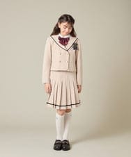 KQJBD04099 a.v.v KIDS(アー・ヴェ・ヴェ) [150-160]【2026 卒服】【エンブレム付き】配色セーラーカラージャケット ベージュ