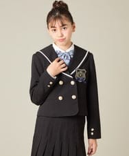 KQJBD04099 a.v.v KIDS(アー・ヴェ・ヴェ) [150-160]【2026 卒服】【エンブレム付き】配色セーラーカラージャケット ベージュ