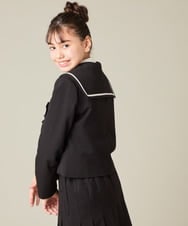 KQJBD04099 a.v.v KIDS(アー・ヴェ・ヴェ) [150-160]【2026 卒服】【エンブレム付き】配色セーラーカラージャケット ベージュ