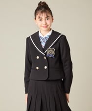 KQJBD04099 a.v.v KIDS(アー・ヴェ・ヴェ) [150-160]【2026 卒服】【エンブレム付き】配色セーラーカラージャケット ベージュ