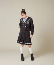 KQJBD04099 a.v.v KIDS(アー・ヴェ・ヴェ) [150-160]【2026 卒服】【エンブレム付き】配色セーラーカラージャケット ベージュ