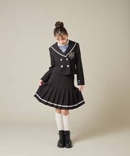 KQJBD04099 a.v.v KIDS(アー・ヴェ・ヴェ) [150-160]【2026 卒服】【エンブレム付き】配色セーラーカラージャケット ベージュ