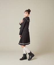 KQJBD04099 a.v.v KIDS(アー・ヴェ・ヴェ) [150-160]【2026 卒服】【エンブレム付き】配色セーラーカラージャケット ベージュ