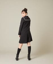 KQJBD04099 a.v.v KIDS(アー・ヴェ・ヴェ) [150-160]【2026 卒服】【エンブレム付き】配色セーラーカラージャケット ベージュ