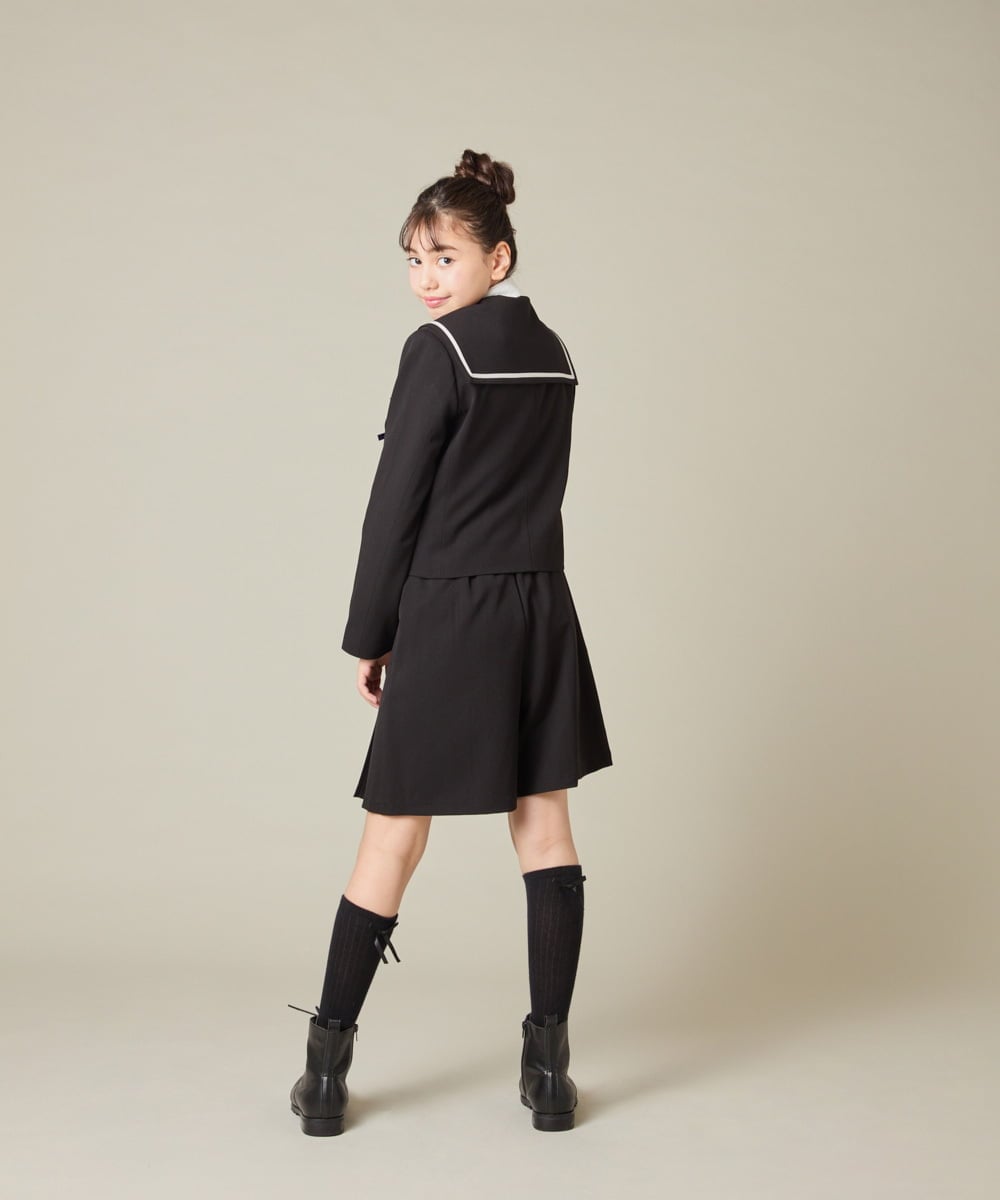 KQJBD04099 a.v.v KIDS(アー・ヴェ・ヴェ) [150-160]【2026 卒服】【エンブレム付き】配色セーラーカラージャケット ベージュ