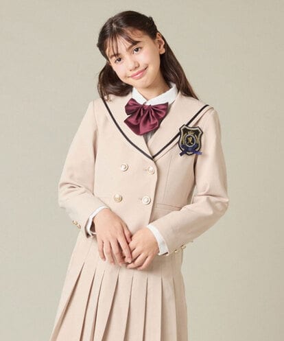 KQJBD04099 a.v.v KIDS [150-160]【2026 卒服】【エンブレム付き】配色セーラーカラージャケット