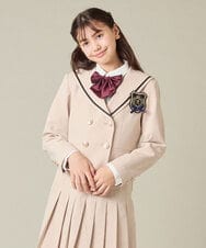 KQJBD04099 a.v.v KIDS(アー・ヴェ・ヴェ) [150-160]【2026 卒服】【エンブレム付き】配色セーラーカラージャケット ベージュ