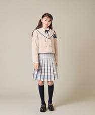 KQJBD04099 a.v.v KIDS(アー・ヴェ・ヴェ) [150-160]【2026 卒服】【エンブレム付き】配色セーラーカラージャケット ベージュ