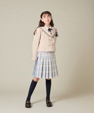 KQJBD04099 a.v.v KIDS(アー・ヴェ・ヴェ) [150-160]【2026 卒服】【エンブレム付き】配色セーラーカラージャケット ベージュ