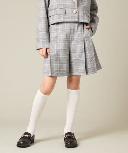 KQLBD01059  [150-160]【2026 卒服】タックキュロットパンツ