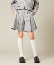KQLBD01059 a.v.v KIDS(アー・ヴェ・ヴェ) [150-160]【2026 卒服】タックキュロットパンツ グレー