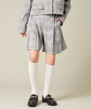 KQLBD01059 a.v.v KIDS(アー・ヴェ・ヴェ) [150-160]【2026 卒服】タックキュロットパンツ グレー