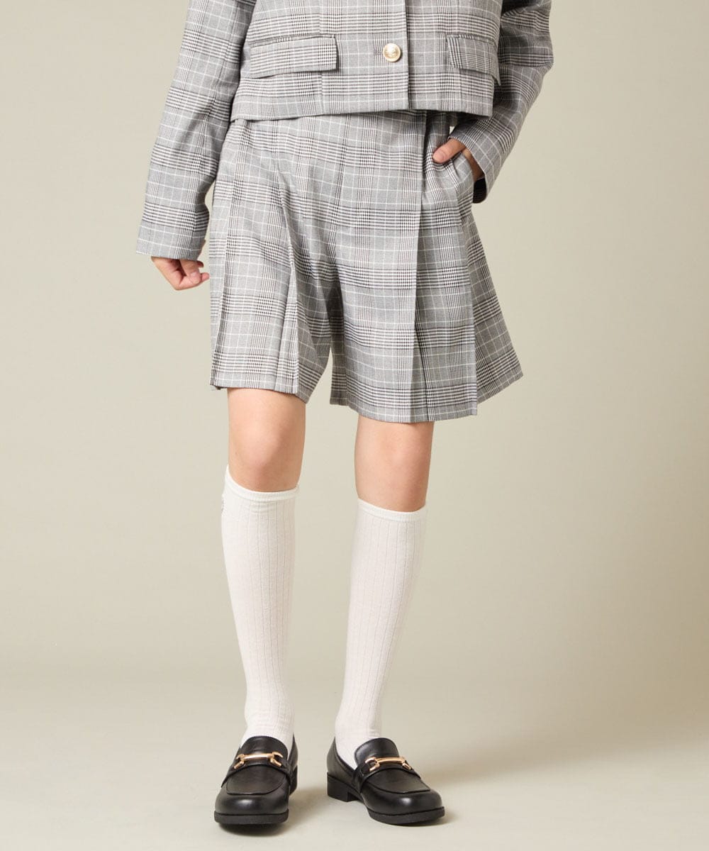 KQLBD01059 a.v.v KIDS(アー・ヴェ・ヴェ) [150-160]【2026 卒服】タックキュロットパンツ グレー