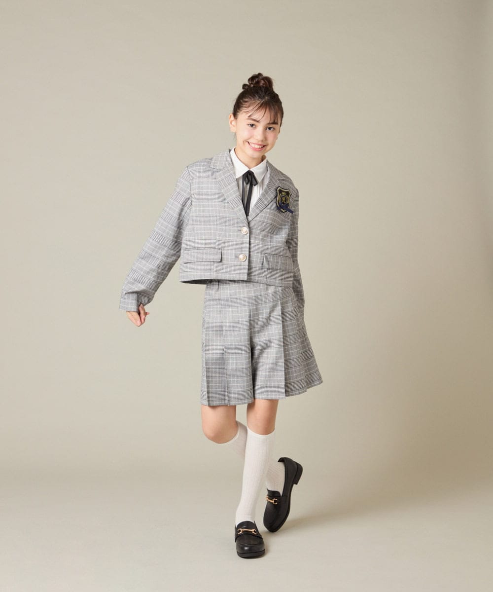 KQLBD01059 a.v.v KIDS(アー・ヴェ・ヴェ) [150-160]【2026 卒服】タックキュロットパンツ グレー