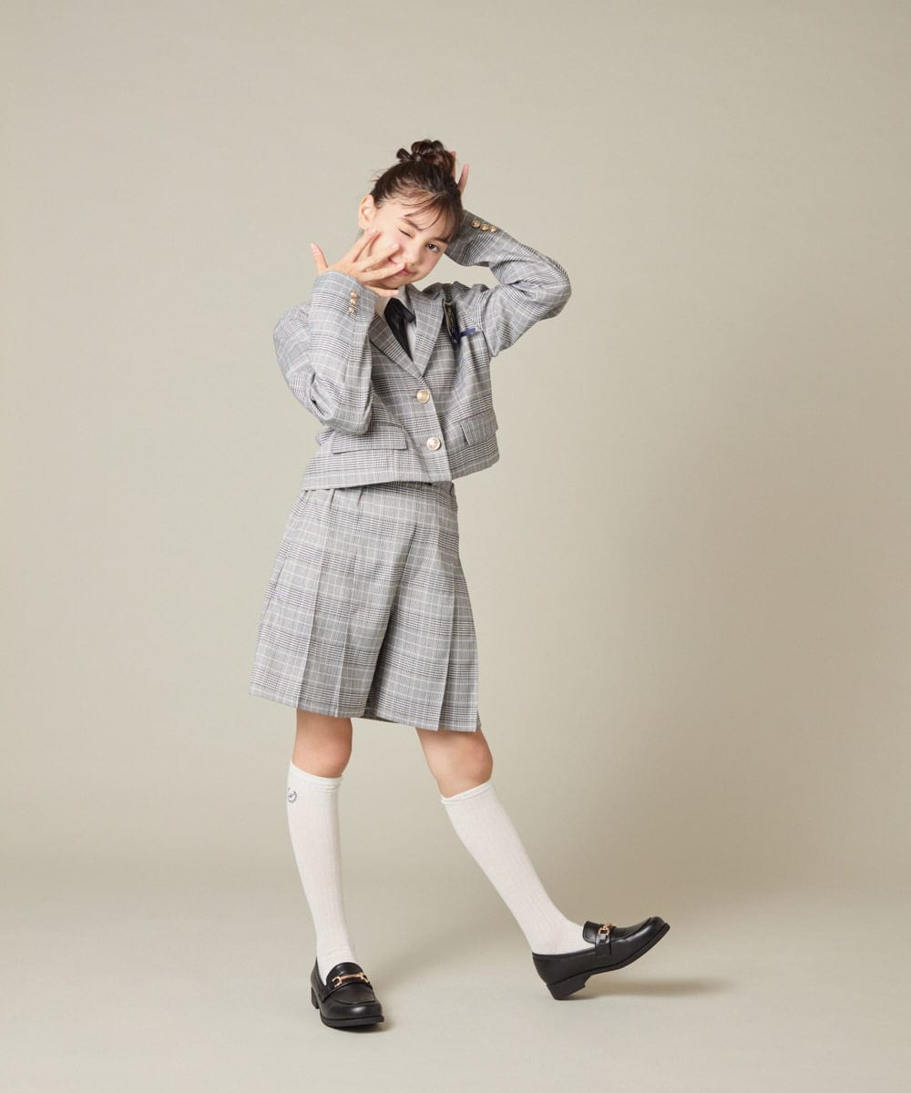 KQLBD01059 a.v.v KIDS(アー・ヴェ・ヴェ) [150-160]【2026 卒服】タックキュロットパンツ グレー