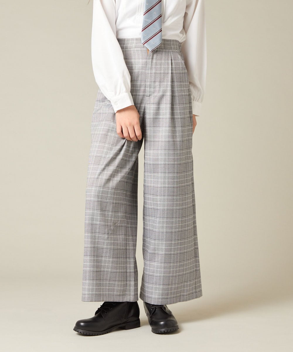 KQLBD02064 a.v.v KIDS(アー・ヴェ・ヴェ) [150-160]【2026 卒服】タックワイドパンツ グレー