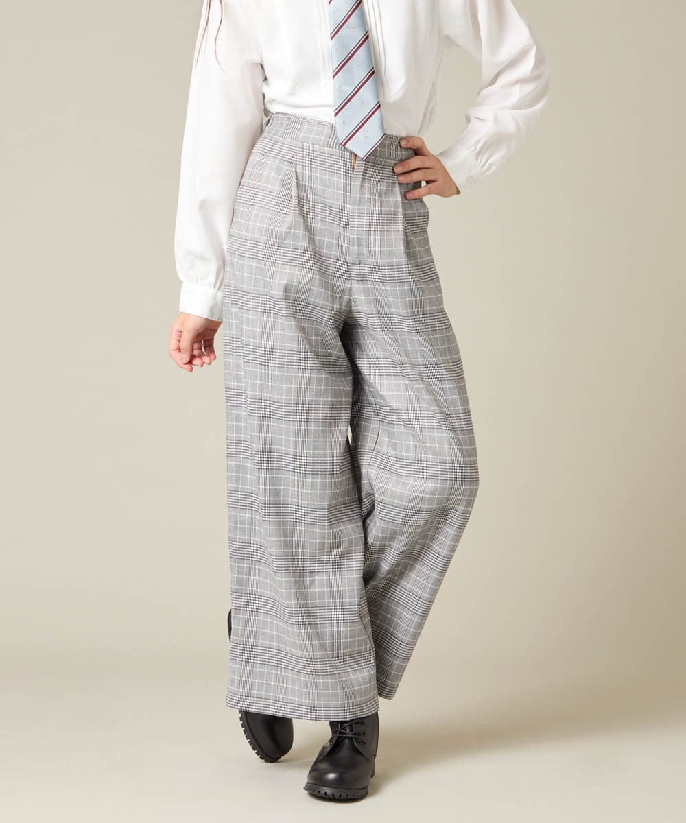 KQLBD02064 a.v.v KIDS(アー・ヴェ・ヴェ) [150-160]【2026 卒服】タックワイドパンツ ブラック