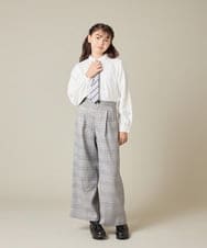 KQLBD02064 a.v.v KIDS(アー・ヴェ・ヴェ) [150-160]【2026 卒服】タックワイドパンツ ブラック