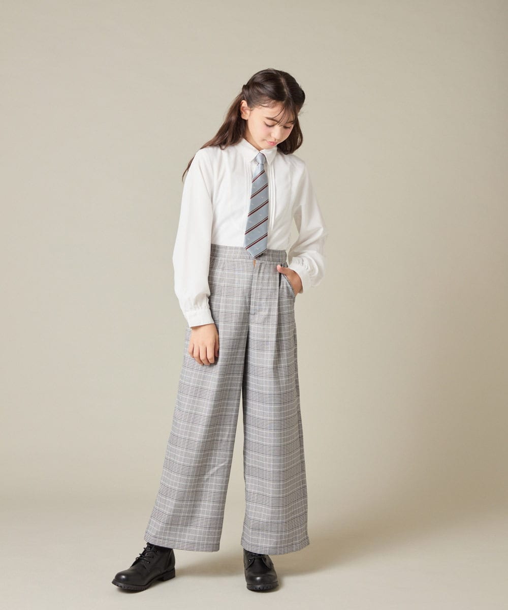 KQLBD02064 a.v.v KIDS(アー・ヴェ・ヴェ) [150-160]【2026 卒服】タックワイドパンツ ブラック