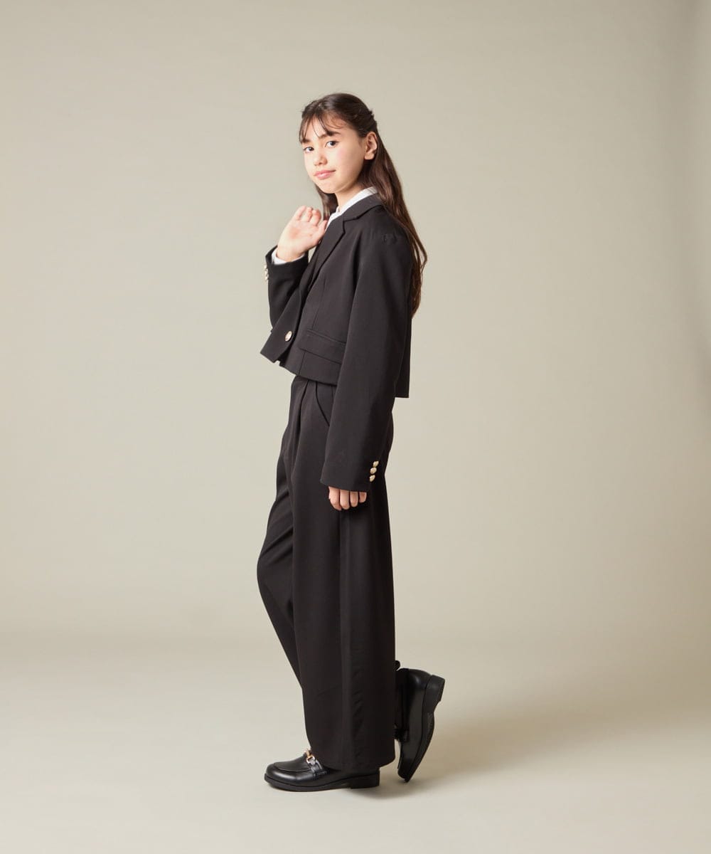 KQLBD02064 a.v.v KIDS(アー・ヴェ・ヴェ) [150-160]【2026 卒服】タックワイドパンツ ブラック