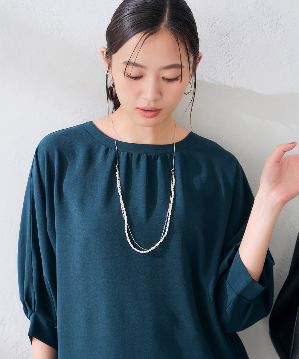 KS2AG06021 a.v.v(アー・ヴェ・ヴェ) 淡水パールレイヤードロングネックレス シルバー