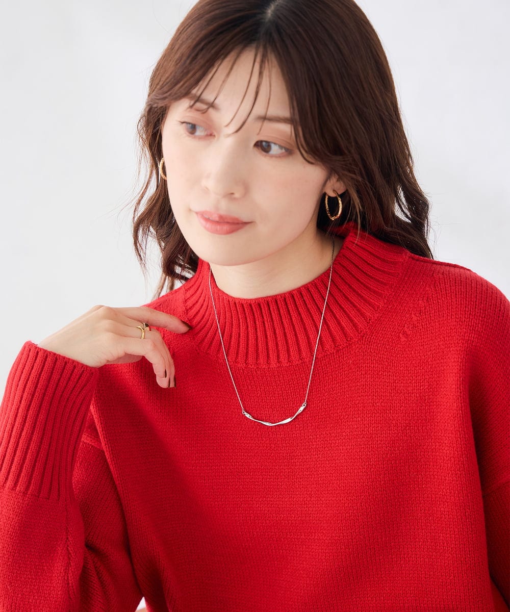 KS2AG07019 a.v.v(アー・ヴェ・ヴェ) ツイストメタルバーネックレス シルバー