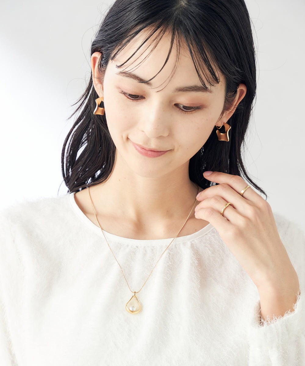 KS2FA02021 a.v.v(アー・ヴェ・ヴェ) リングパールネックレス ゴールド