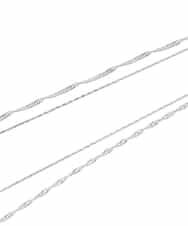 KS2GV31019 a.v.v(アー・ヴェ・ヴェ) ダブルチェーンネックレス シルバー