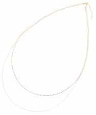 KS2KJ19029 a.v.v(アー・ヴェ・ヴェ) ２連チェーンネックレス ゴールド