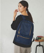 KS5AD11059 a.v.v(アー・ヴェ・ヴェ) 【多機能/A4収納可能】ナイロンリュック ネイビー