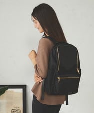 KS5AD11059 a.v.v(アー・ヴェ・ヴェ) 【多機能/A4収納可能】ナイロンリュック ブラック