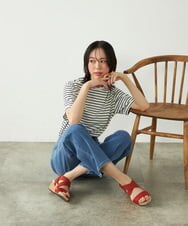 KS6GA36049 a.v.v(アー・ヴェ・ヴェ) クロスゴムサンダル ベージュ