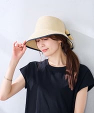 KS7GD01034 a.v.v(アー・ヴェ・ヴェ) バックリボンハット ベージュ