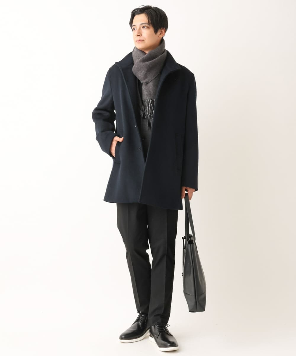 KT3AV22034 a.v.v MEN(アー・ヴェ・ヴェ) 【プレゼントに人気】リバーシブルグラデーションマフラー ダークグレー