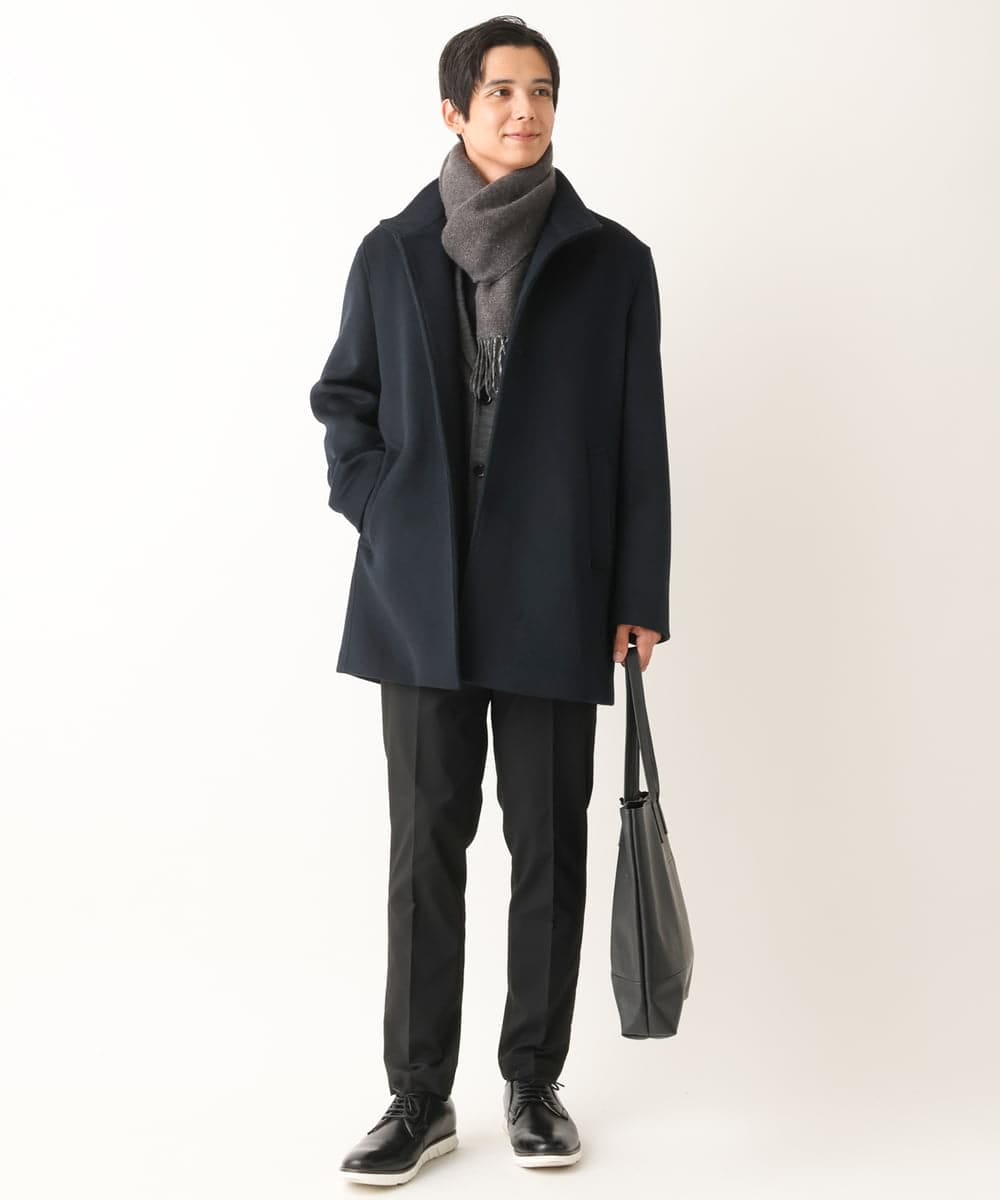 KT3AV22034 a.v.v MEN(アー・ヴェ・ヴェ) 【プレゼントに人気】リバーシブルグラデーションマフラー ダークグレー