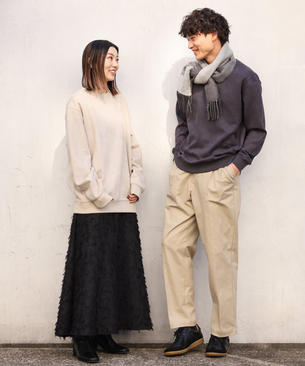 KT3AV22034 a.v.v MEN(アー・ヴェ・ヴェ) 【プレゼントに人気】リバーシブルグラデーションマフラー ダークグレー