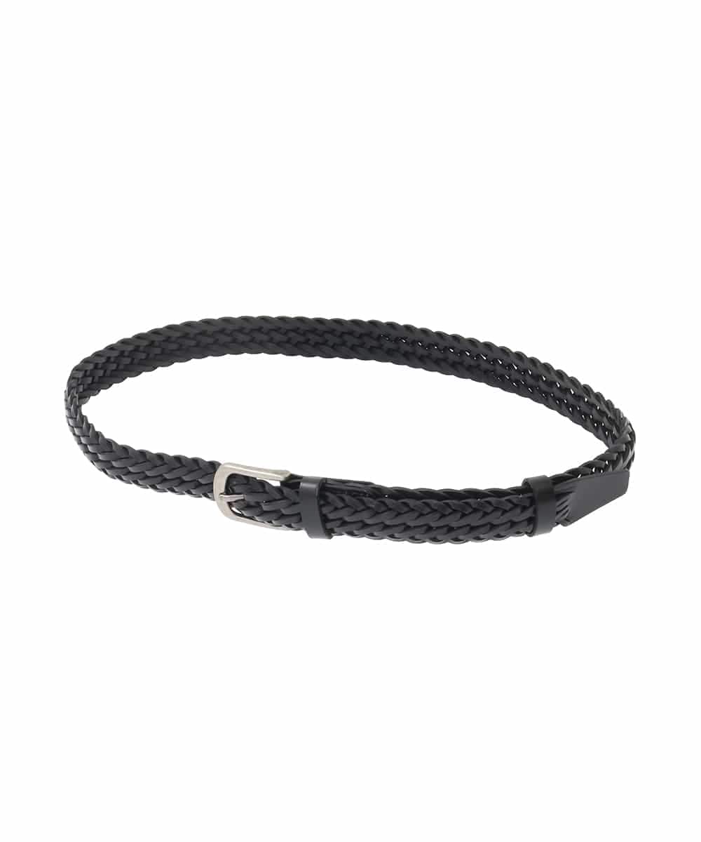 KT4GA48059 a.v.v MEN(アー・ヴェ・ヴェ) 【本革】レザーメッシュベルト ブラック