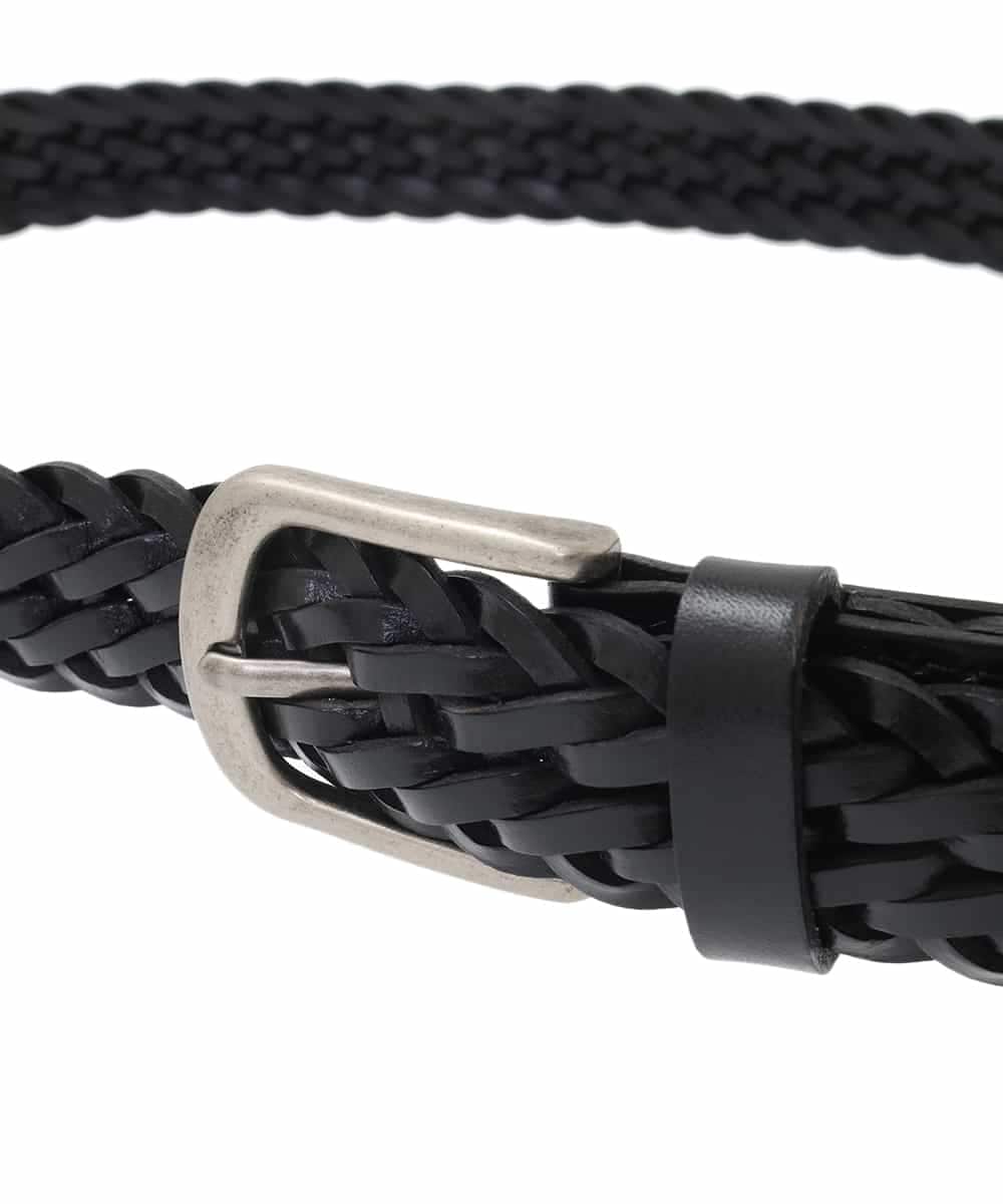 KT4GA48059 a.v.v MEN(アー・ヴェ・ヴェ) 【本革】レザーメッシュベルト ブラック