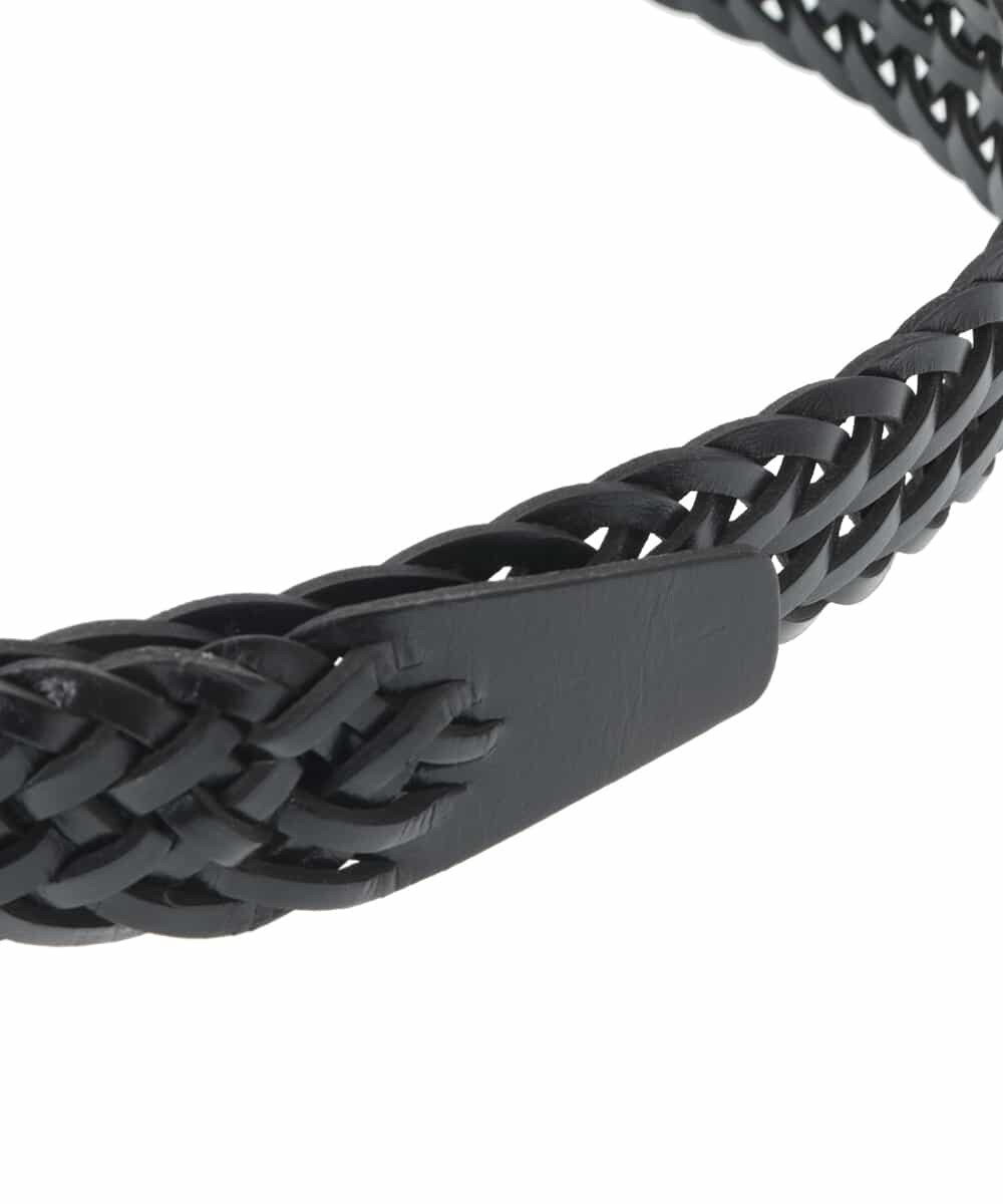 KT4GV48059 a.v.v MEN(アー・ヴェ・ヴェ) 【本革】レザーメッシュベルト ブラック