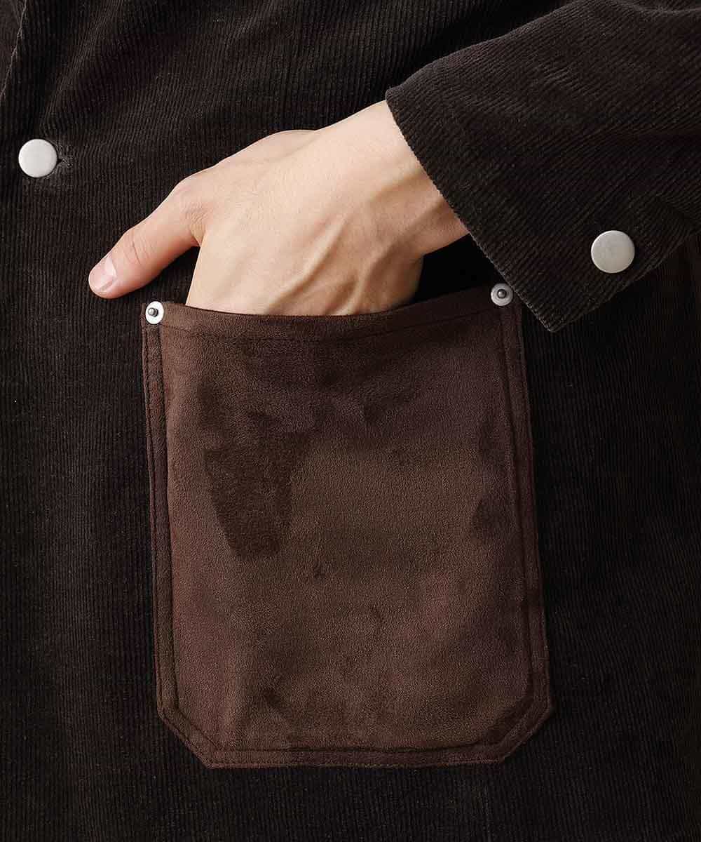MADAO87172 MK MICHEL KLEIN HOMME(MKミッシェルクランオム) ノーカラージャケット ブラウン