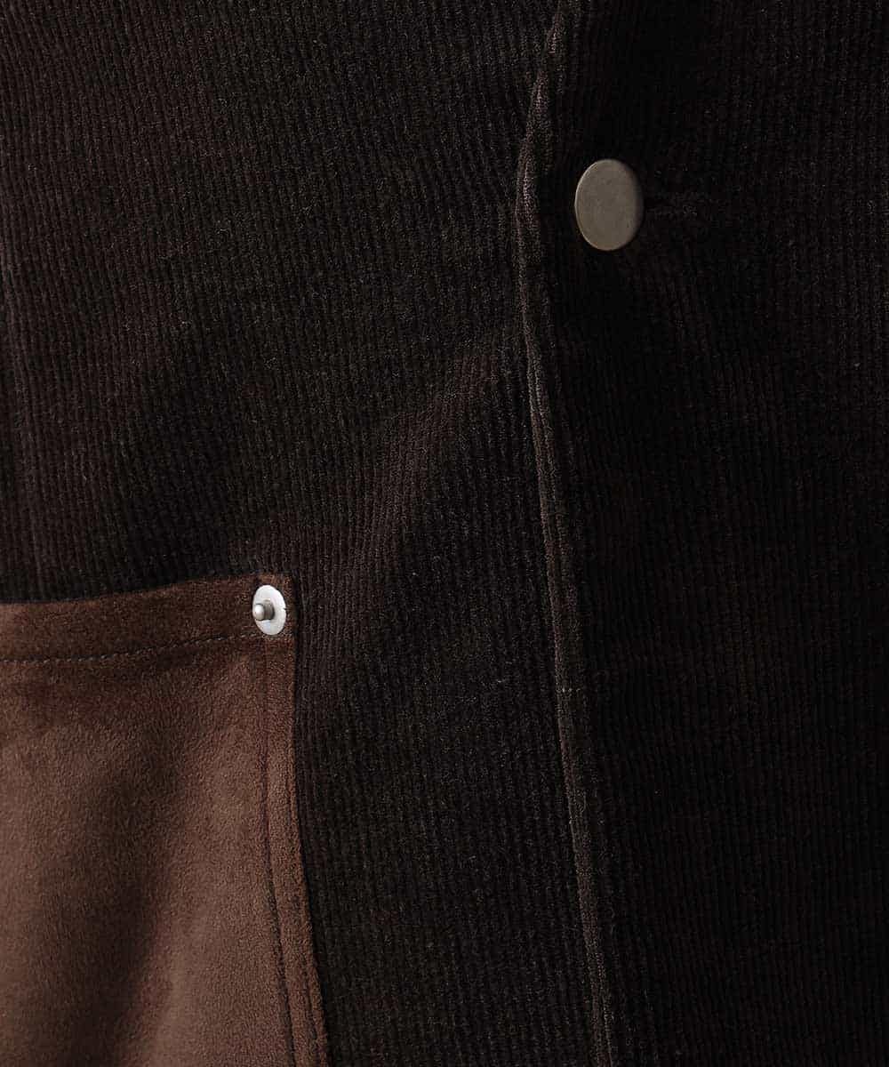 MADAO87172 MK MICHEL KLEIN HOMME(MKミッシェルクランオム) ノーカラージャケット ブラウン