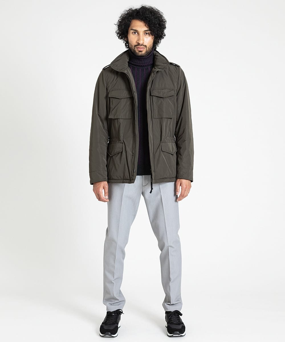 MIJAV95950 MICHEL KLEIN HOMME(ミッシェルクラン オム) ASPESI（アスぺジ）ミリタリージャケット カーキ