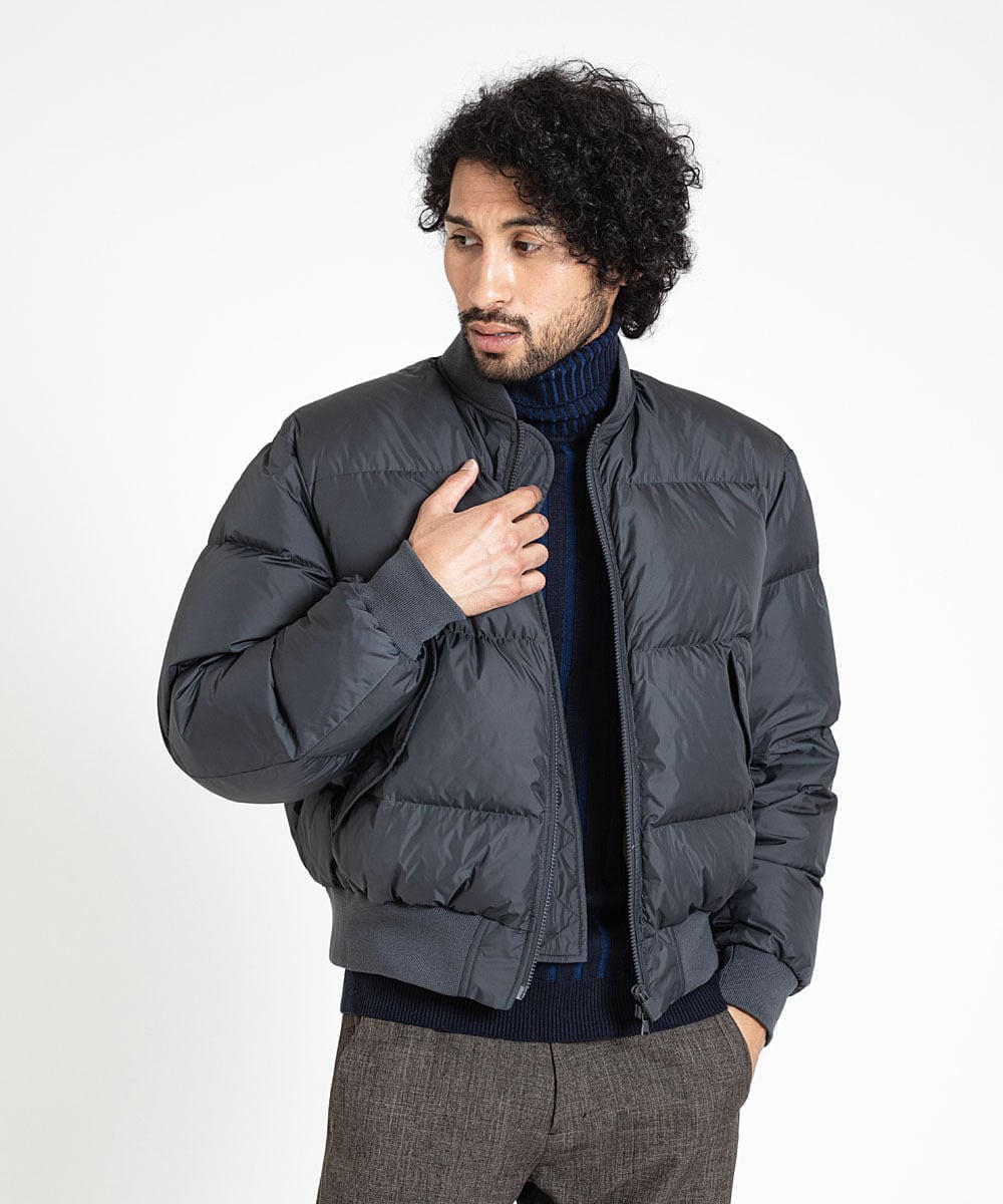 MIJVV10108 MICHEL KLEIN HOMME(ミッシェルクラン オム) ASPESI（アスぺジ）MA-1ジャケット グレー